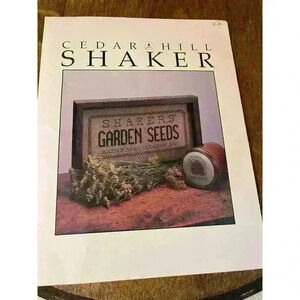 Cedar Hill Counted cross stitch SHAKER GARDEN SEEDS & HONEY LABEL chart vnt 1983
